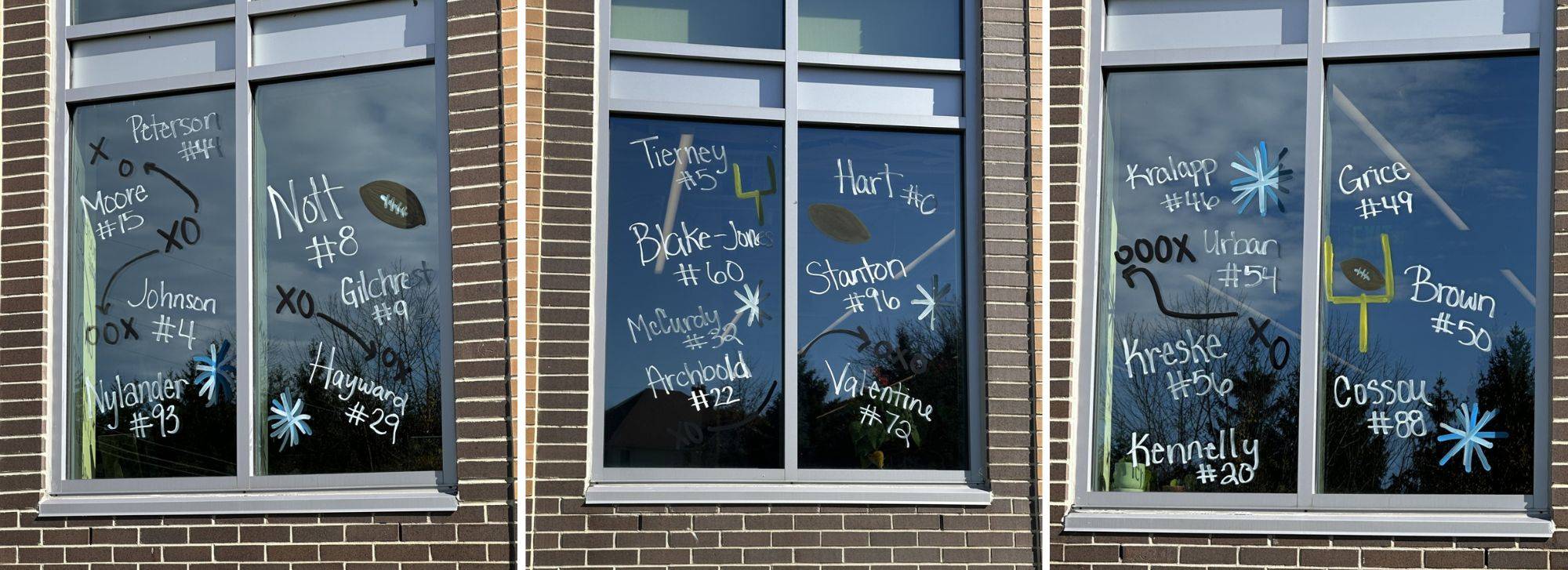 Facilities Planning office window decorating, seniors